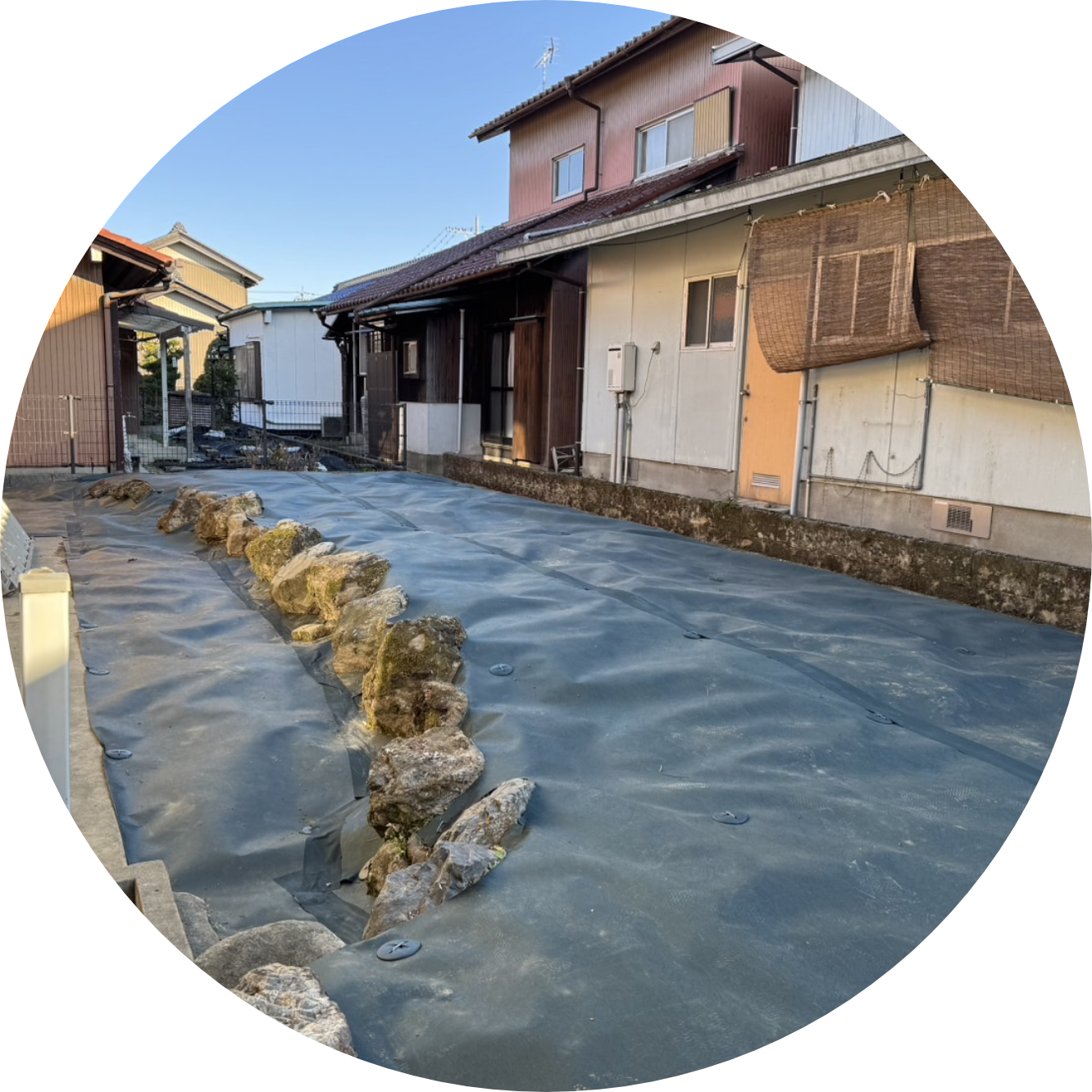 防草シート施工